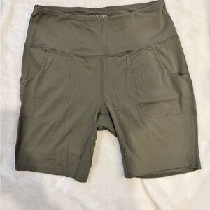 Women's Olive High-Waisted Shorts